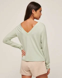 TravisMathew Bay Waves Vneck Top><noscript><img width=