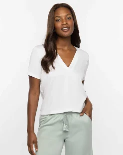 TravisMathew Chase The Light V-Neck Top> Shirts & Tops