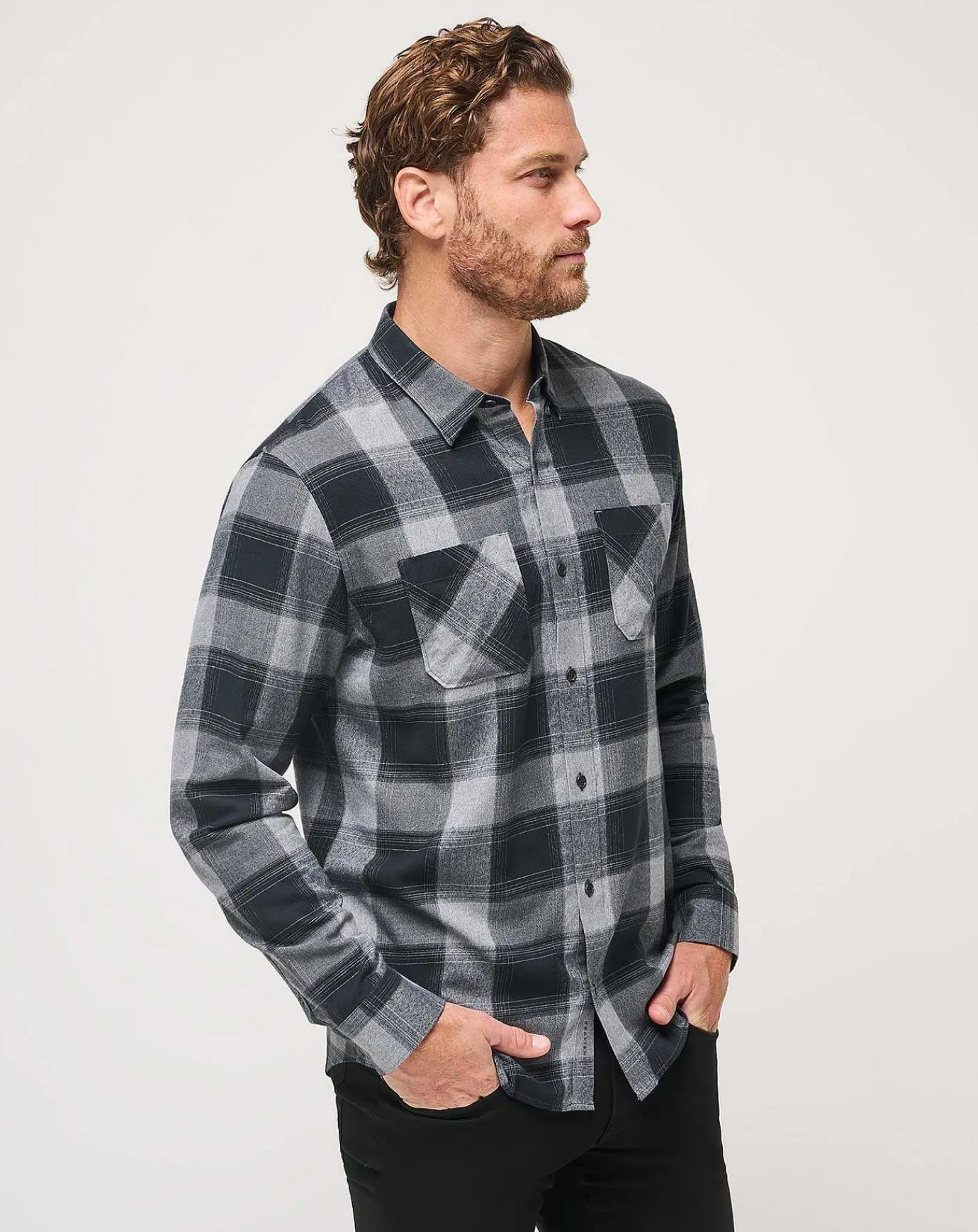 TravisMathew Cloud Flannel Plaid Button-Up> Button-Ups