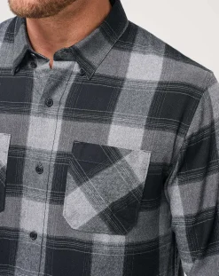 TravisMathew Cloud Flannel Plaid Button-Up><noscript><img width=