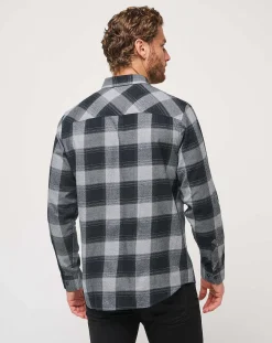 TravisMathew Cloud Flannel Plaid Button-Up><noscript><img width=