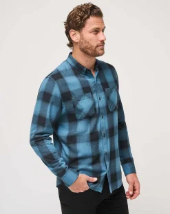 TravisMathew Cloud Flannel Plaid Button-Up><noscript><img width=