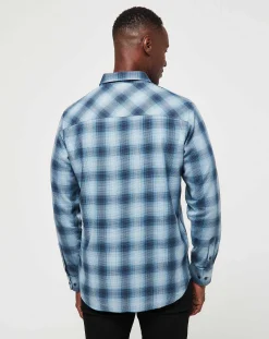 TravisMathew Cloud Flannel Plaid Button-Up><noscript><img width=