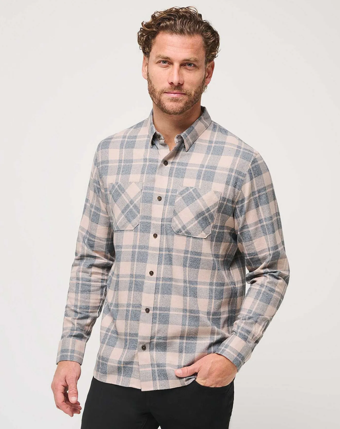 TravisMathew Cloud Flannel Plaid Button-Up> Button-Ups