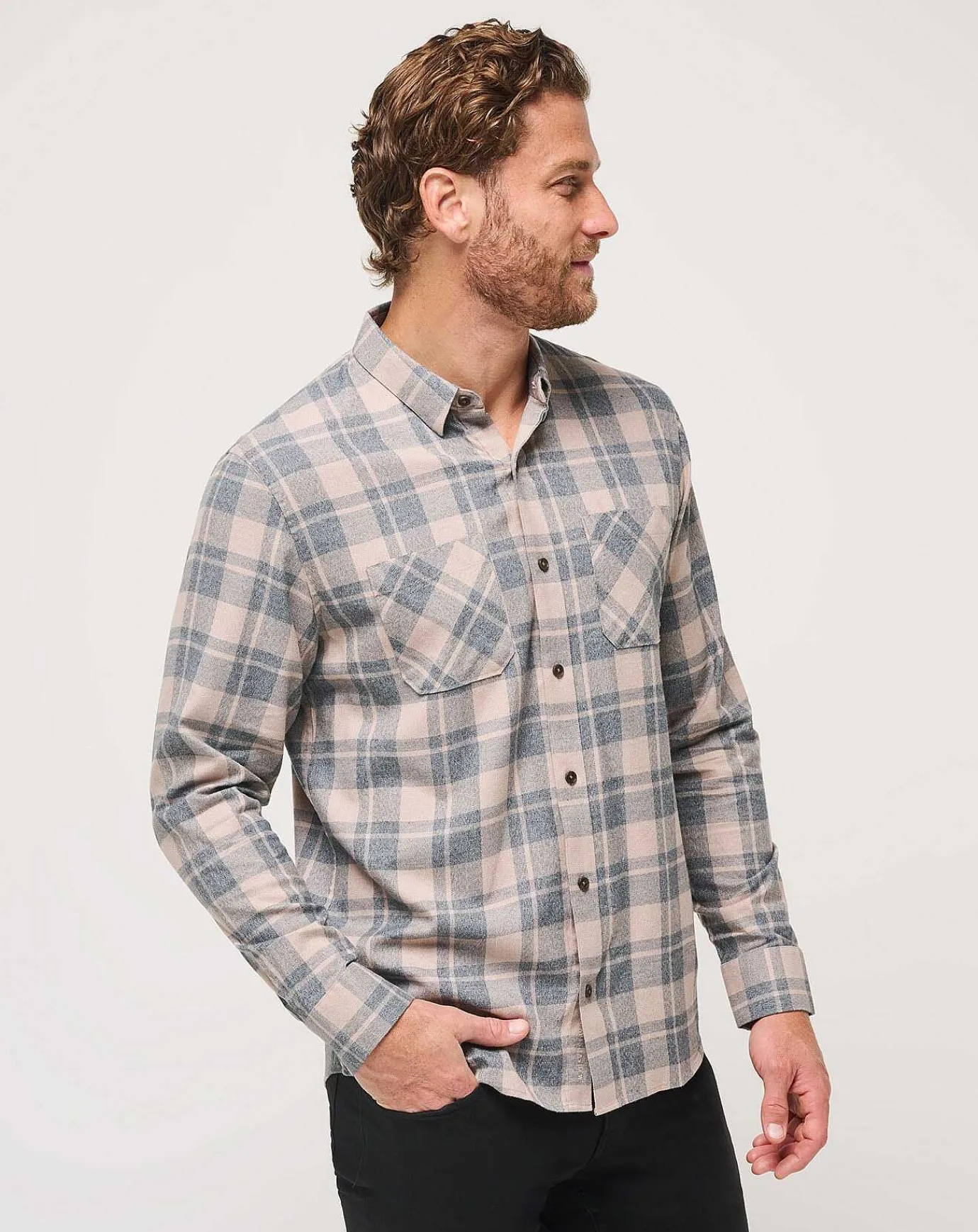 TravisMathew Cloud Flannel Plaid Button-Up> Button-Ups