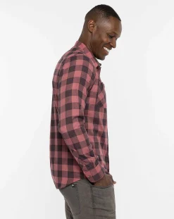 TravisMathew Cloud Flannel Plaid Button-Up><noscript><img width=