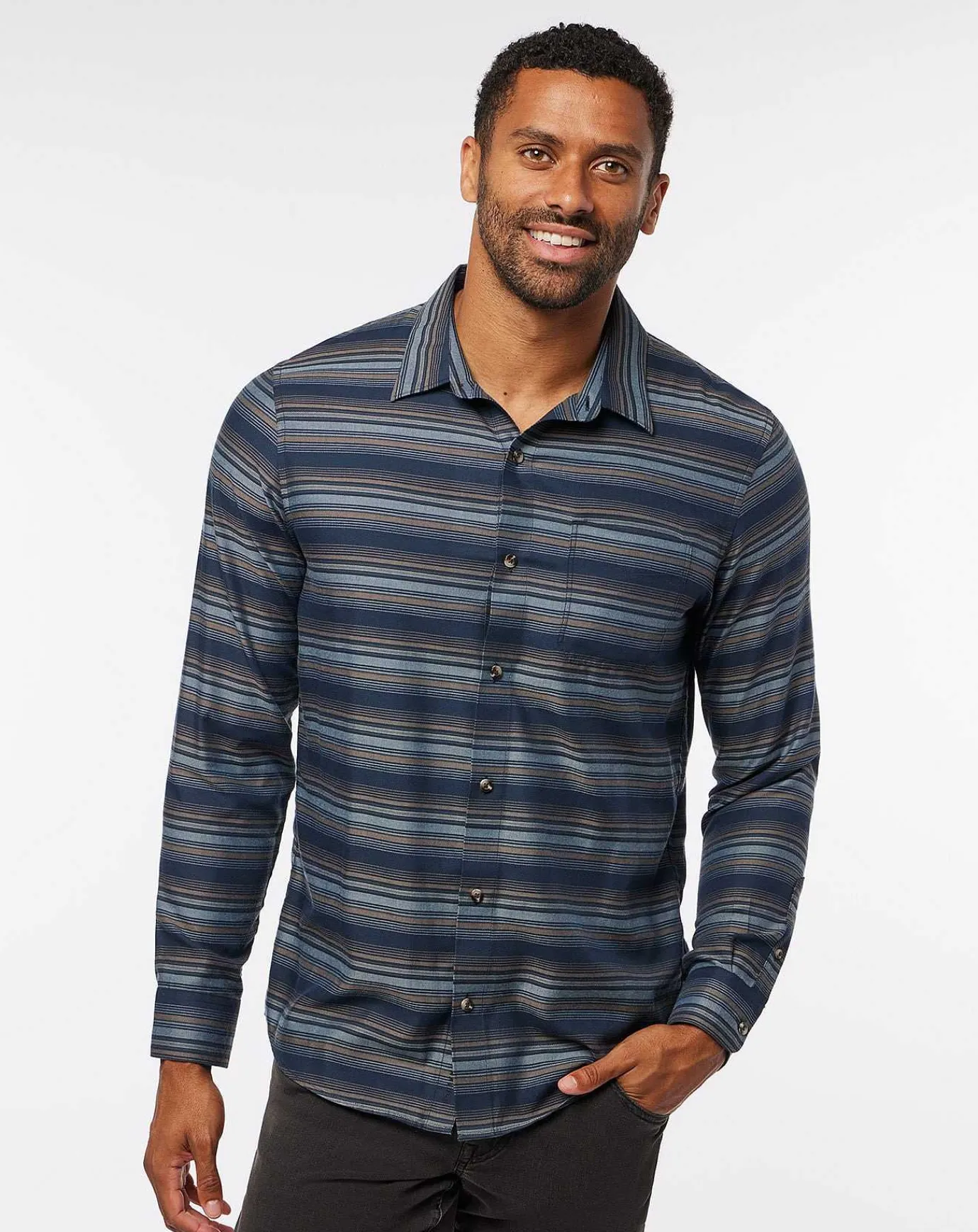 TravisMathew Cloud Flannel Stripe Button-Up> Button-Ups
