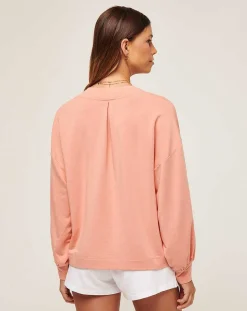 TravisMathew Cloud Terry Vneck Top> Shirts & Tops