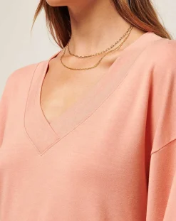 TravisMathew Cloud Terry Vneck Top><noscript><img width=