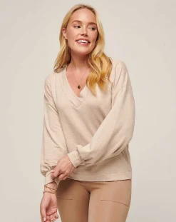 TravisMathew Cloud Terry Vneck Top> Shirts & Tops
