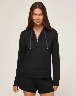 TravisMathew Friday Ponte Half Zip Hoodie> Hoodies & Pullovers