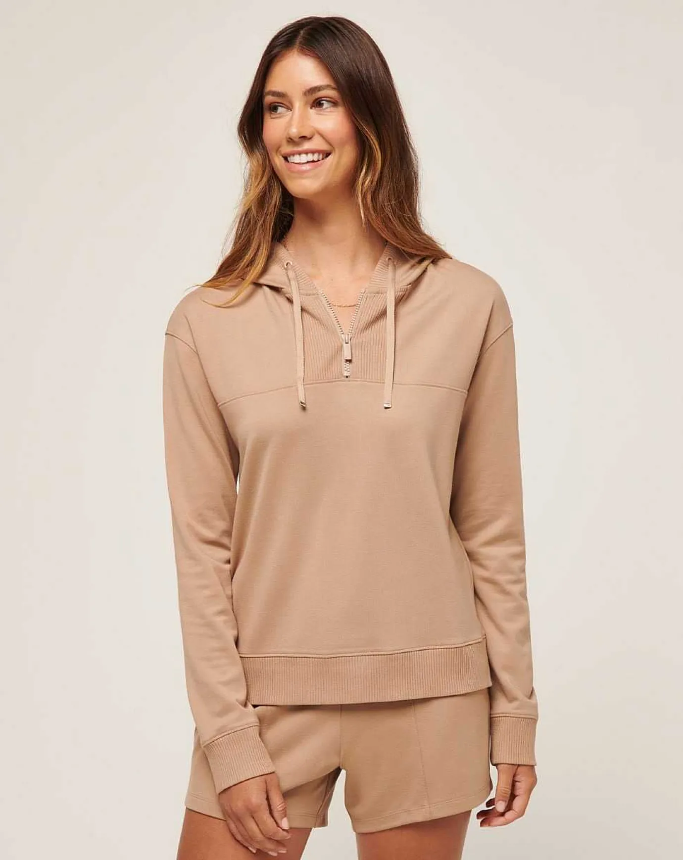 TravisMathew Friday Ponte Half Zip Hoodie> Hoodies & Pullovers