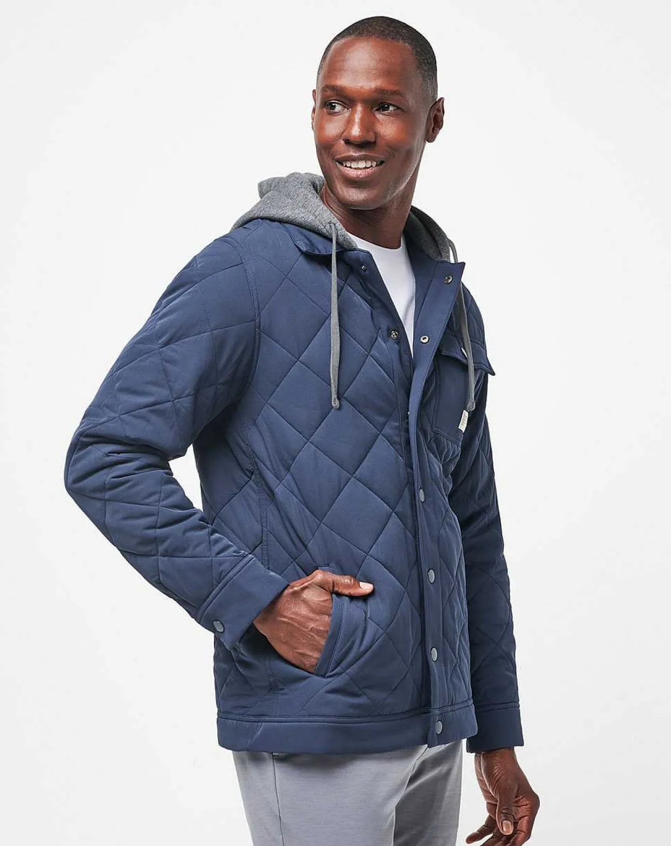 TravisMathew Grey Wave Full Zip Hoodie> Outerwear
