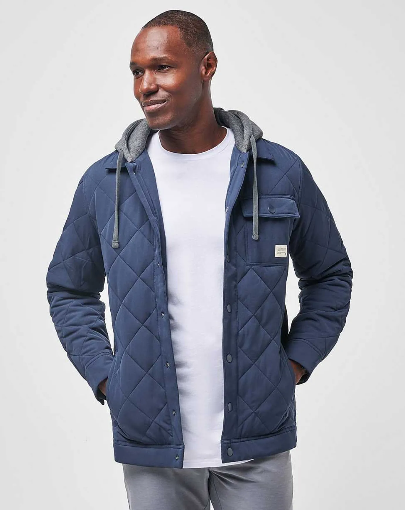 TravisMathew Grey Wave Full Zip Hoodie> Outerwear