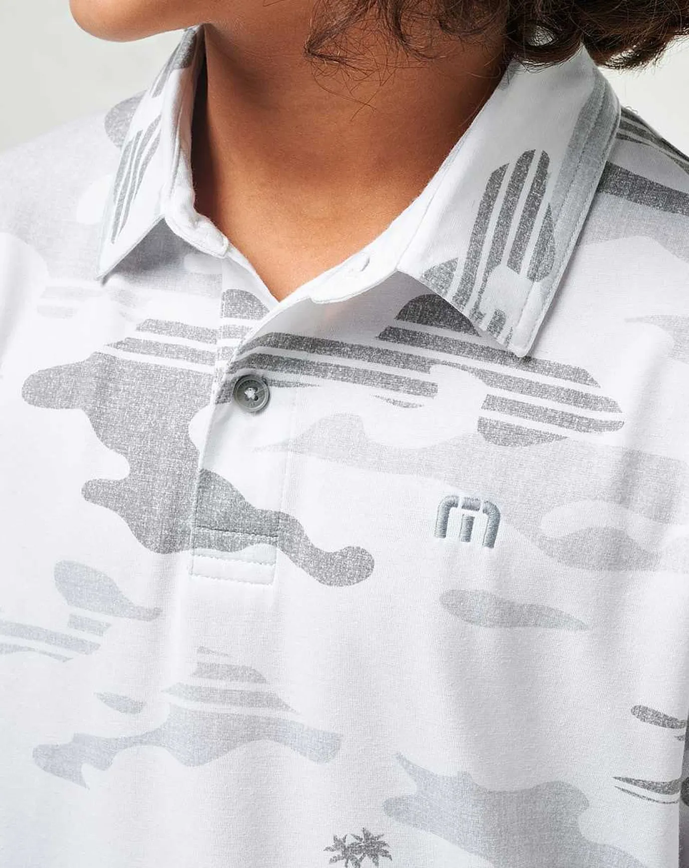 TravisMathew Heater Camo Youth Polo> Youth Tops