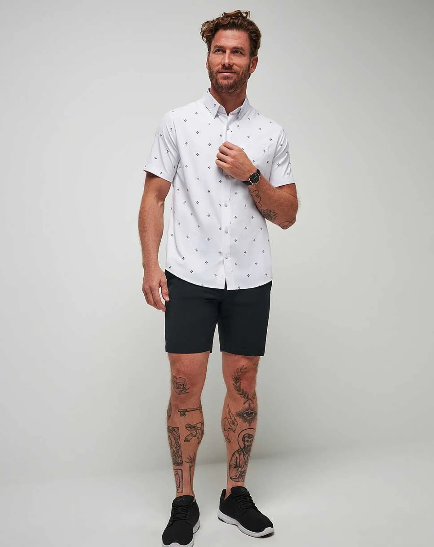TravisMathew Olive Branch Button-Up> Button-Ups