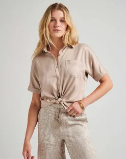 TravisMathew Seaside Bliss Tie Front Top> Shirts & Tops