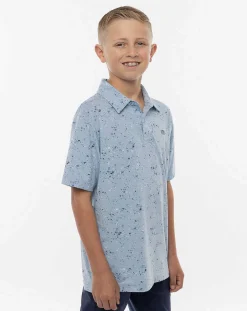 TravisMathew Splatter Print Youth Polo><noscript><img width=