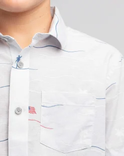 TravisMathew Star Spangled Banner Youth Button-Up> Youth Tops