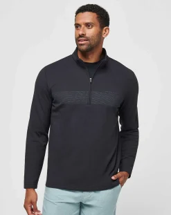 TravisMathew Upgraded Chest Stripe Quarter Zip><noscript><img width=