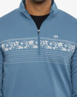 TravisMathew Upgraded Striped Quarter Zip><noscript><img width=