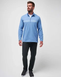 TravisMathew Upgraded Striped Quarter Zip> Quarter Zips