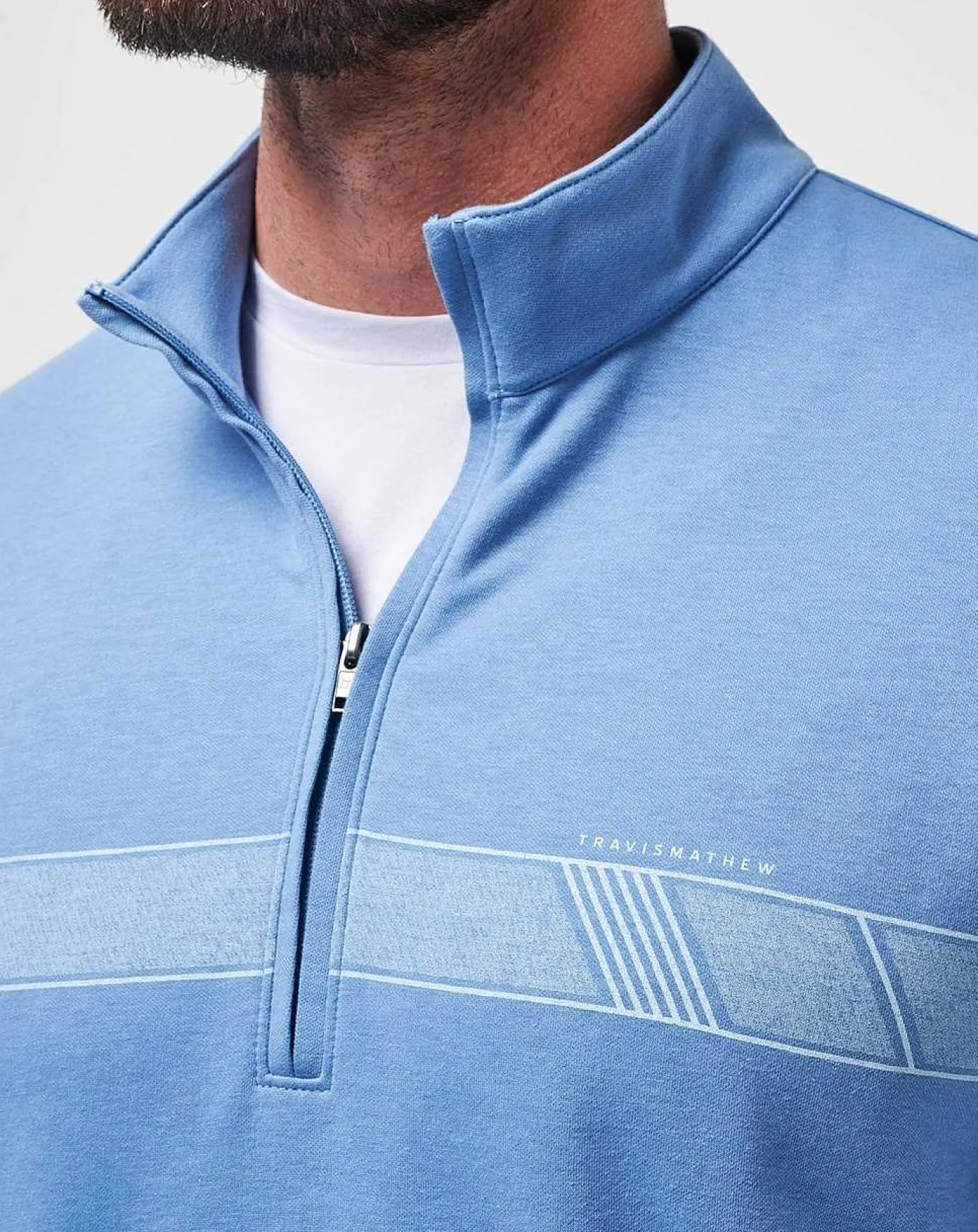 TravisMathew Upgraded Striped Quarter Zip> Quarter Zips